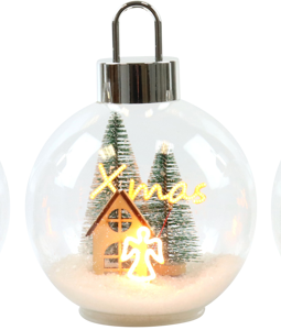 7016 GLASSGLOBES SNOWLIGHT S/3